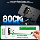 PowerSocket 5 em 1™ – Tomada 20w com Cabos Retráteis de 80 cm