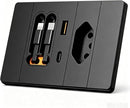 PowerSocket 5 em 1™ – Tomada 20w com Cabos Retráteis de 80 cm