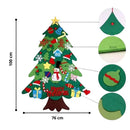 Árvore de Natal em Feltro Montessori com Enfeites e Luz Led