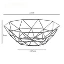 Cesta de Mesa Decorativa para Frutas e Vegetais de Metal