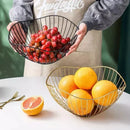 Cesta de Mesa Decorativa para Frutas e Vegetais de Metal