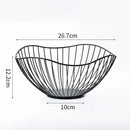Cesta de Mesa Decorativa para Frutas e Vegetais de Metal