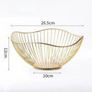 Cesta de Mesa Decorativa para Frutas e Vegetais de Metal