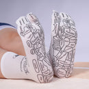 Conjunto de Meias de Reflexologia com Massageadores Acupressão