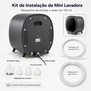 Mini Lava e Seca 3,5L – Compacta, Inteligente e com Secagem Automática