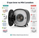 Mini Lava e Seca 3,5L – Compacta, Inteligente e com Secagem Automática