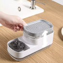 Dispenser Duplo de Detergente com Porta Esponja Integrado
