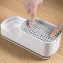 Dispenser Duplo de Detergente com Porta Esponja Integrado