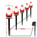Espeto Solar Natalino Papai Noel para Jardim e Área Externa