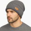 Gorro de Lã Masculino Forrado com Pelúcia para Inverno