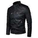 Jaqueta de Couro Masculina Slim Resistente