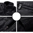 Jaqueta de Couro Masculina Slim Resistente