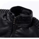 Jaqueta de Couro Masculina Slim Resistente