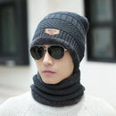 Kit Cachecol e Gorro Unissex de Algodão para Inverno