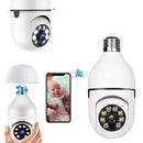 Kit de Câmeras Wi-Fi IP Sem Fio 360° com Encaixe de Lâmpada com Visão Noturna