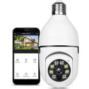 Kit de Câmeras Wi-Fi IP Sem Fio 360° com Encaixe de Lâmpada com Visão Noturna