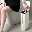 Lixeira Slim Click para Banheiro com Escova para Vaso Sanitário Integrada
