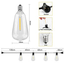 Varal de Luzes com Lâmpadas Bivolt Impermeável para Decoração