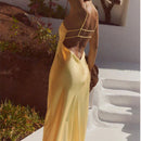 Vestido Feminino Elegante de Verão com Decote V