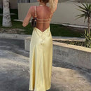 Vestido Feminino Elegante de Verão com Decote V