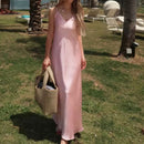 Vestido Feminino Elegante de Verão com Decote V