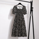 Vestido Feminino de Verão Florido Plissado