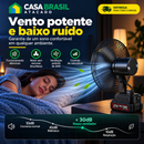Ventilador Portátil PowerWind 8 – Recarregável com 2 Baterias e Luz LED